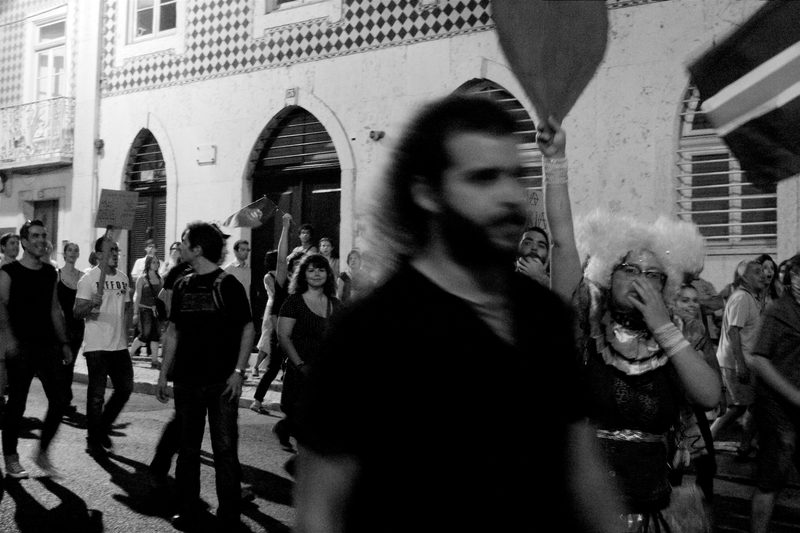 Protesters outside Portugal