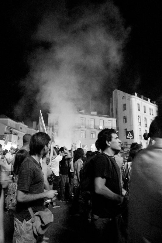 Protesters outside Portugal