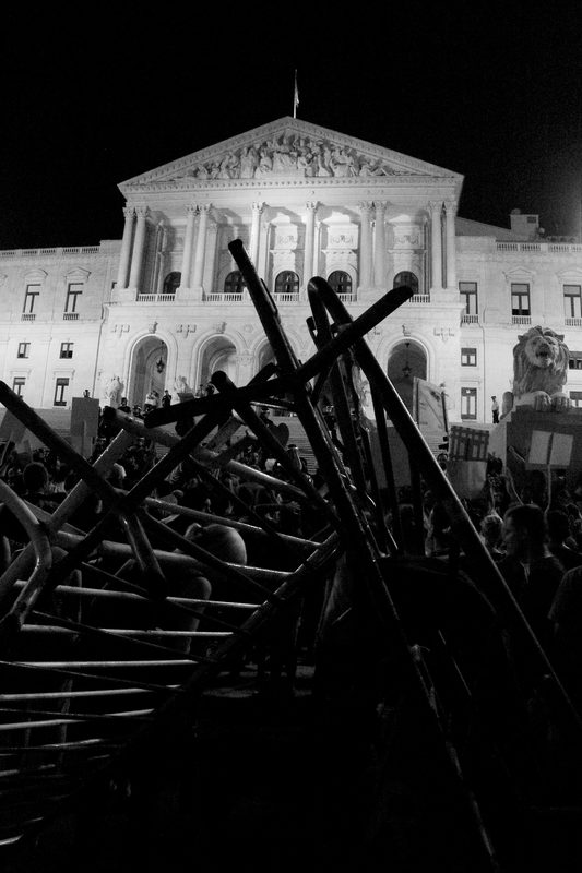 Protesters outside Portugal