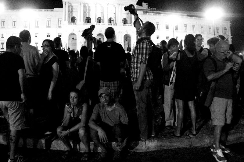 Protesters outside Portugal
