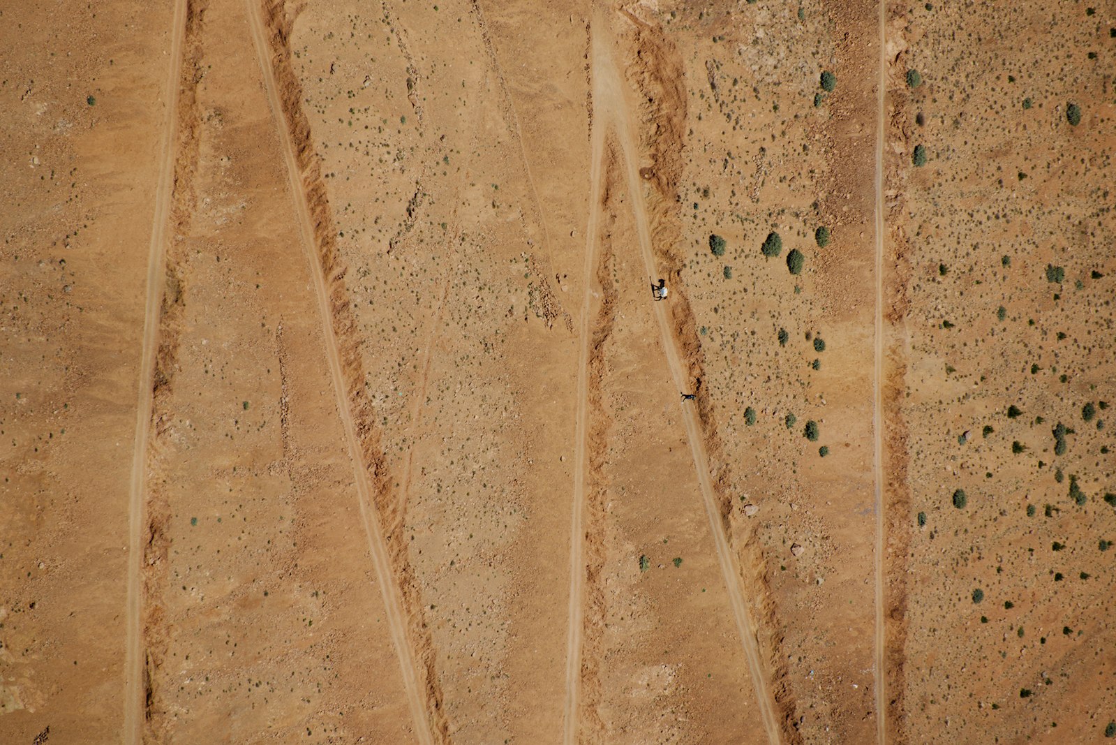 Two things made me take this photo in the Atlas mountains: the obvious sense of scale and the fact me and Ruben were walking downhill on a road just like that one.