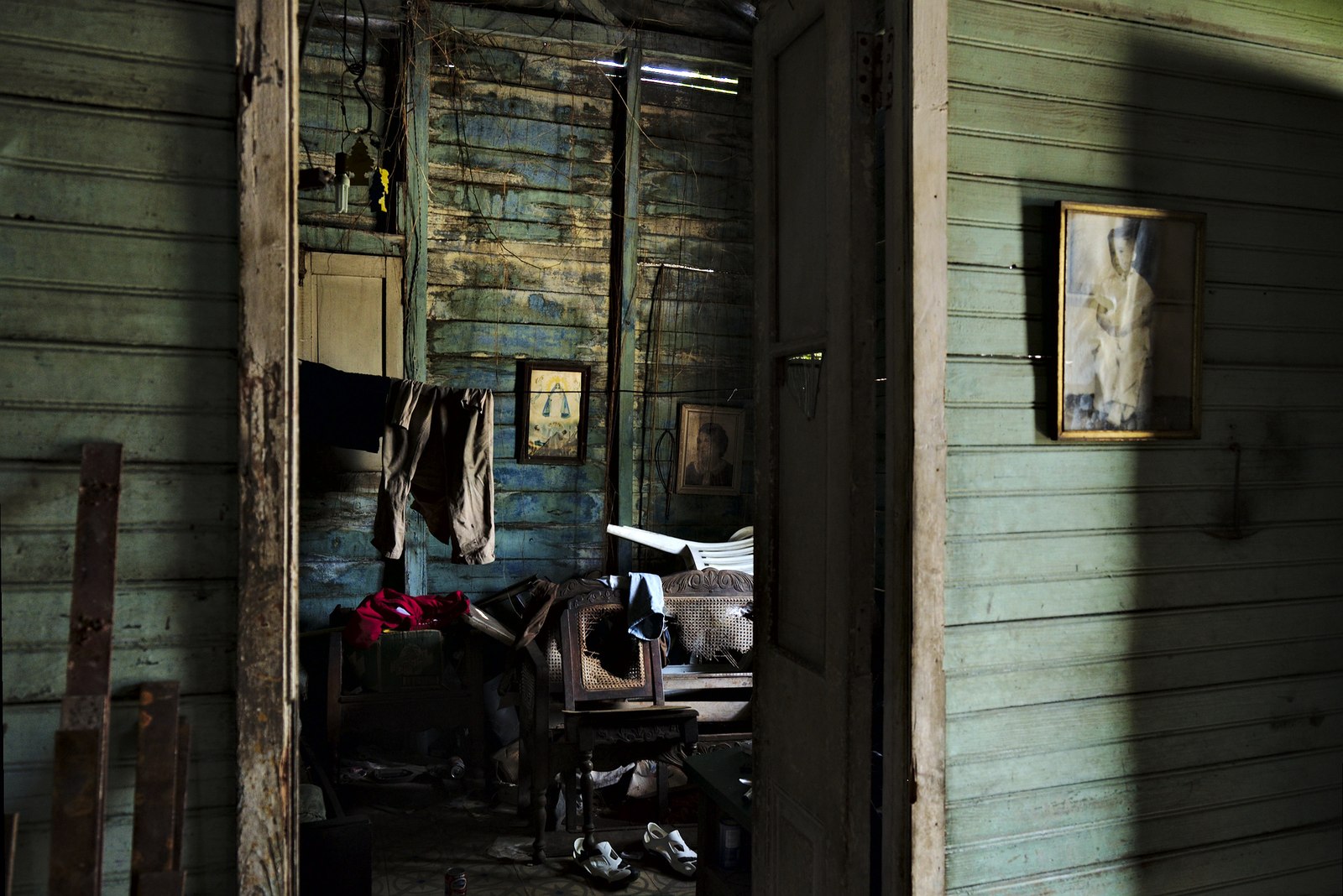 Inside an abandoned house in Havana.